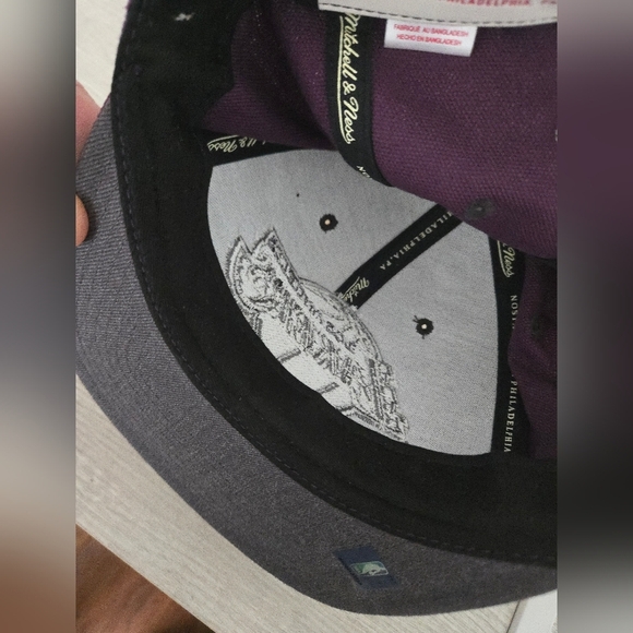 Los Angeles Lakers Mitchell & Ness NBA hat snapback cap Purple Mens One Size Fit - Picture 7 of 9